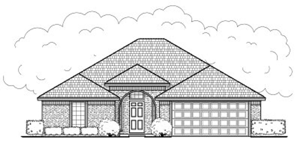 Exterior - Front Elevation 2 for Traditional House Plan #65-464 - 3 bed, 2 bath