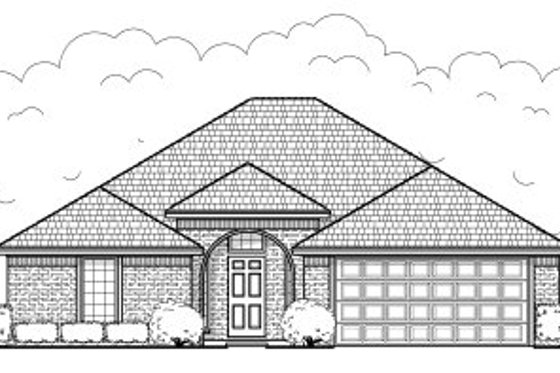 Exterior - Front Elevation for Traditional House Plan #65-464 - 3 bed, 2 bath