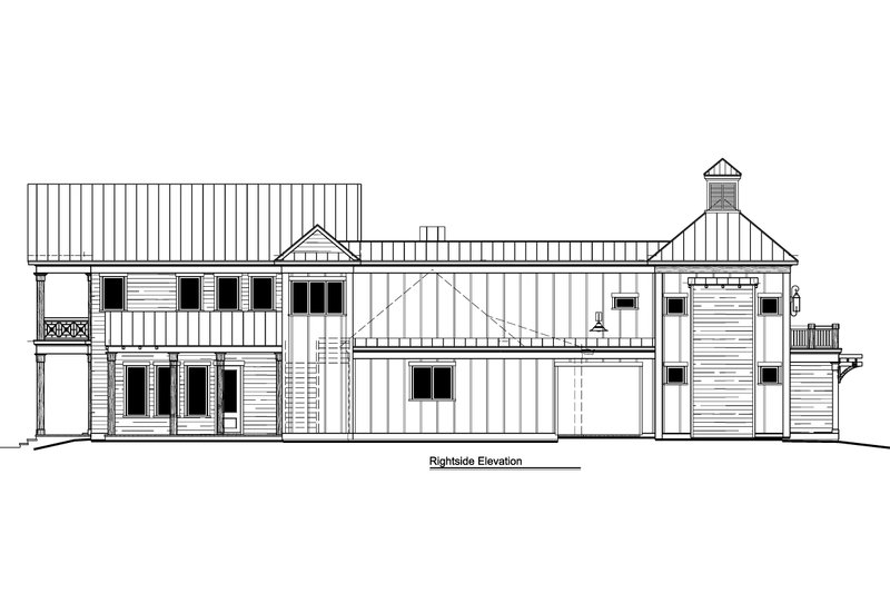 House Plan Design - Exterior - Other Elevation 3 for Beach House Plan #1081-44 - 3 bed, 3.5 bath