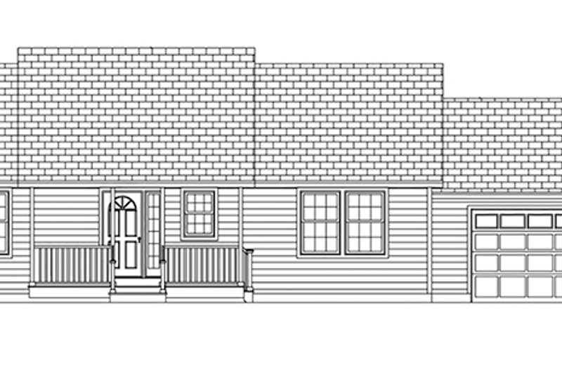 Dream House Plan - Exterior - Front Elevation 6 for Ranch House Plan #1061-35 - 2 bed, 2 bath