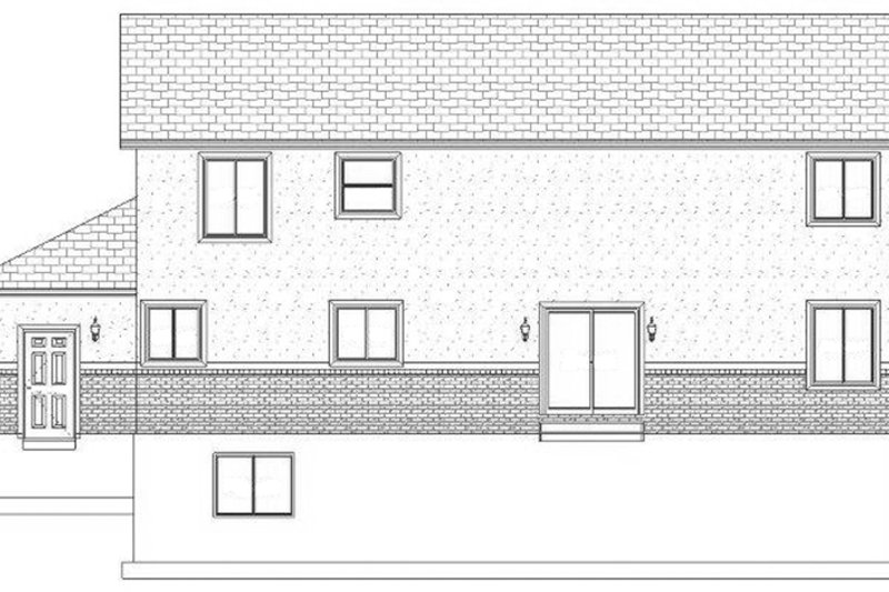 House Design - Exterior - Rear Elevation 2 for Traditional House Plan #1060-17 - 7 bed, 4 bath
