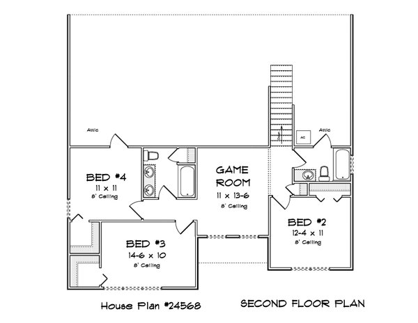 Cottage Floor Plan - Upper Floor Plan #513-2361