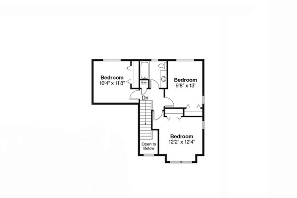 Country Floor Plan - Upper Floor Plan #124-906
