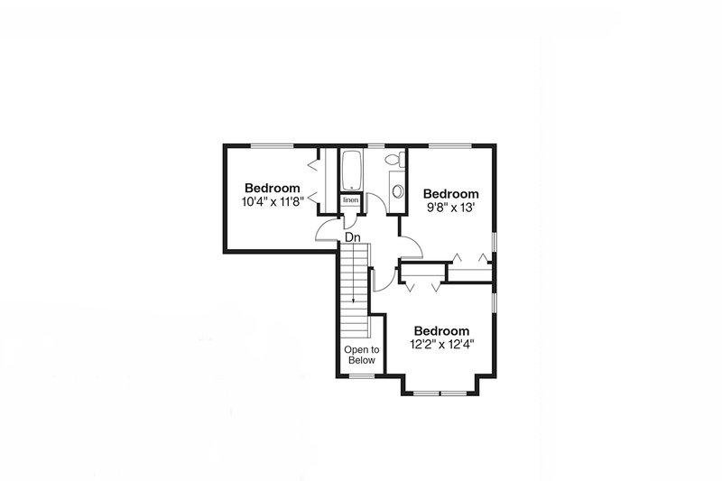 House Blueprint - Floor Plan - Upper Floor for Country House Plan #124-906 - 4 bed, 2.5 bath