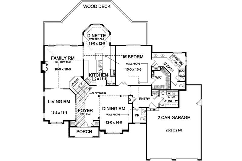Home Plan - Floor Plan - Main Floor for Classical House Plan #328-436 - 3 bed, 2.5 bath