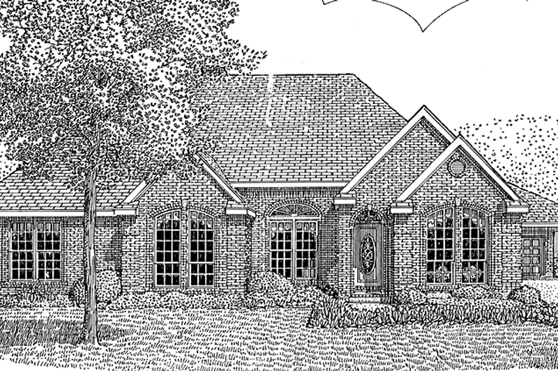 House Blueprint - Country Exterior - Front Elevation Plan #968-25