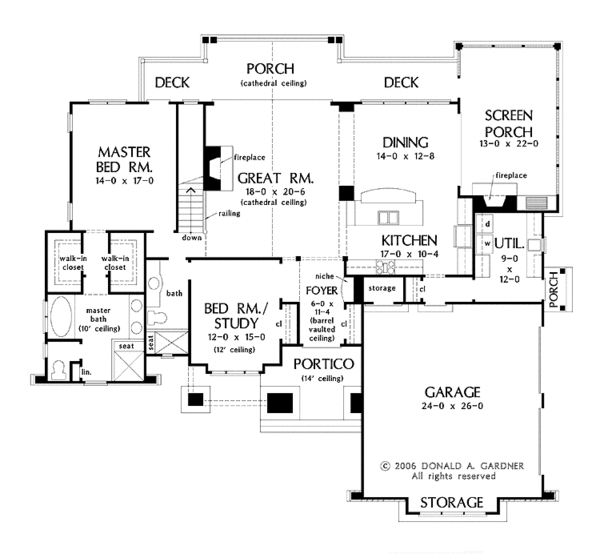 Dream House Plan - European Floor Plan - Main Floor Plan #929-878