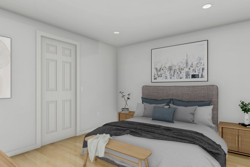 House Blueprint - Interior - Master Bedroom 1 for Craftsman House Plan #1060-152 - 2 bed, 2 bath