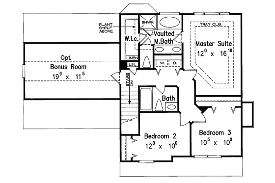 Floor Plan - Upper Floor for Country House Plan #927-49 - 3 bed, 2.5 bath