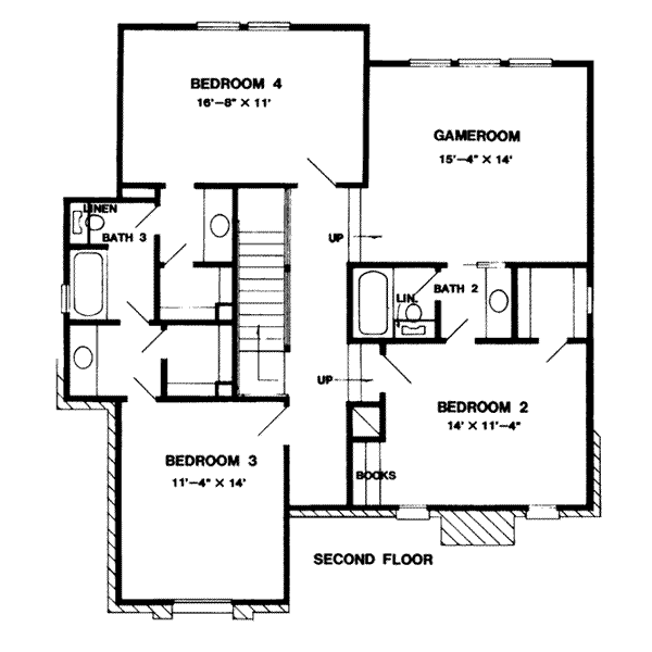 House Plan Design - European Floor Plan - Upper Floor Plan #410-410
