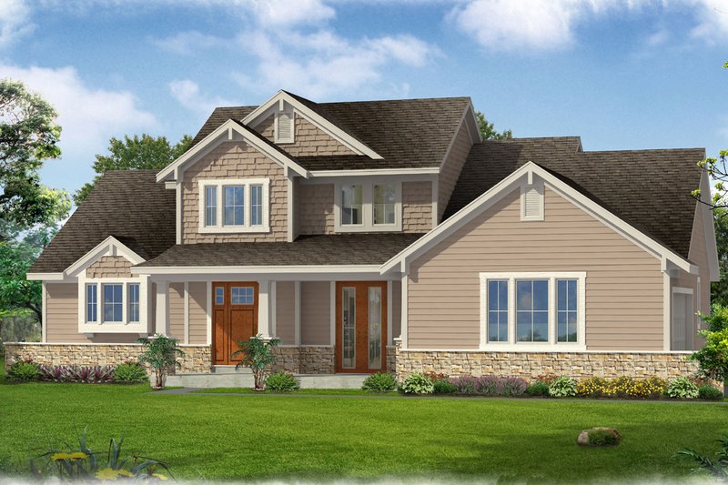 Home Plan - Country Exterior - Front Elevation Plan #46-519