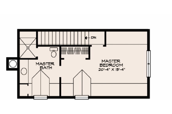 Floor Plan - Upper Floor for Country House Plan #140-110 - 3 bed, 2 bath