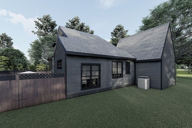 House Plan Design - Exterior - Rear Elevation 1 for European House Plan #923-285 - 3 bed, 2.5 bath