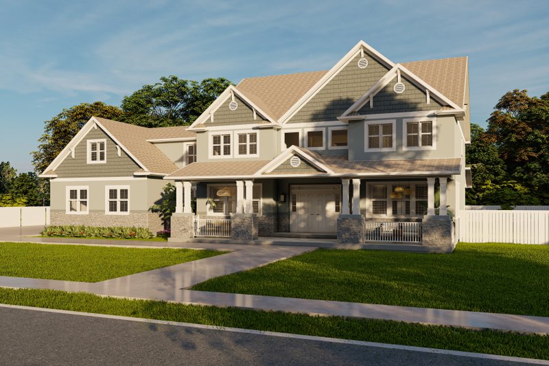 House Blueprint - Farmhouse Exterior - Front Elevation Plan #1060-240