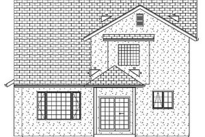 Exterior - Rear Elevation for Farmhouse House Plan #126-213 - 3 bed, 2.5 bath