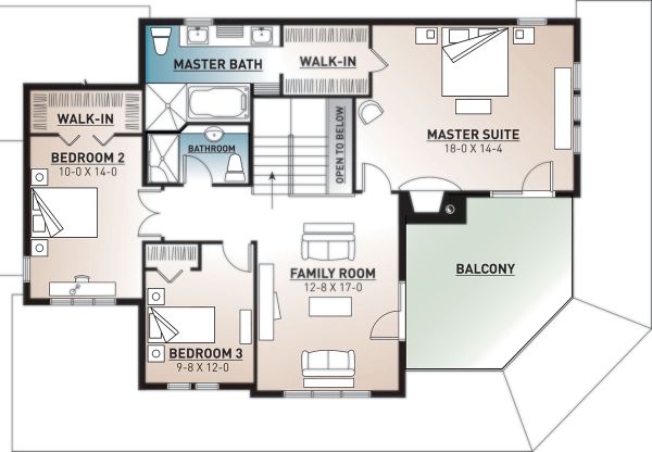 Dream House Plan - Traditional Floor Plan - Lower Floor Plan #23-2510