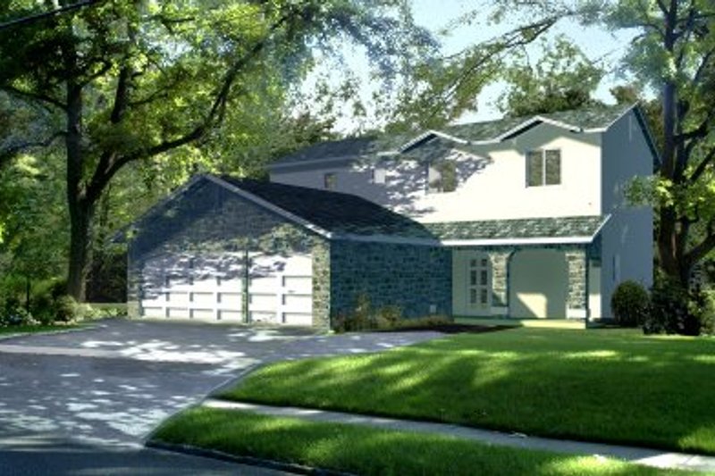Architectural House Design - Adobe / Southwestern Exterior - Front Elevation Plan #1-440