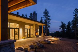 Exterior - Rear Elevation for Contemporary House Plan #1042-21 - 3 bed, 3.5 bath