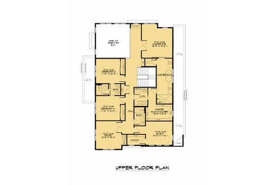 Floor Plan - Upper Floor for Contemporary House Plan #1066-176 - 5 bed, 4.5 bath