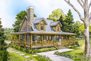 Home Plan - Front View -  1500 square foot Country home
