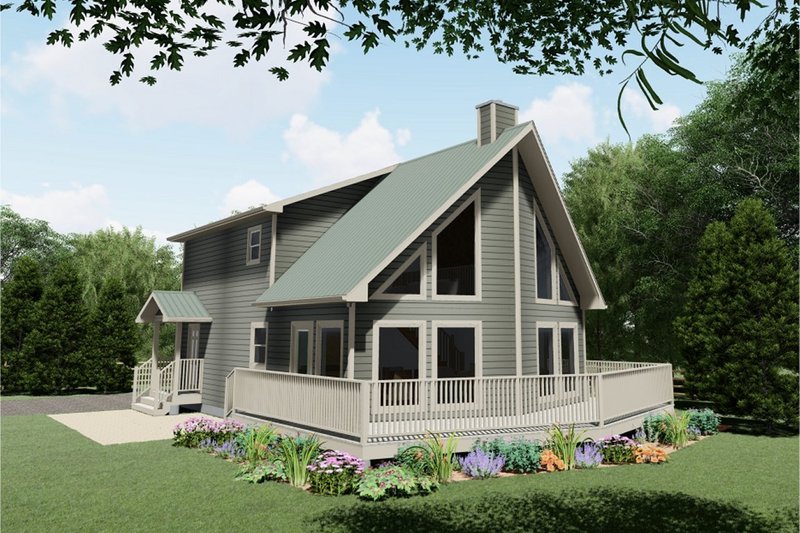 Country Style House Plan - 3 Beds 2 Baths 1697 Sq/Ft Plan #126-223