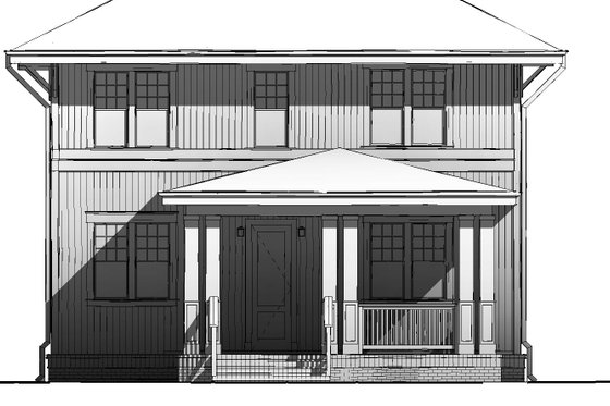 Exterior - Front Elevation 4 for Craftsman House Plan #926-5 - 3 bed, 3 bath