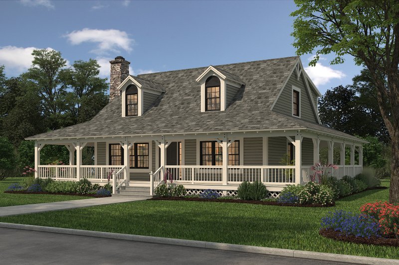 House Blueprint - Exterior - Front Elevation 5 for Farmhouse House Plan #72-110 - 3 bed, 2.5 bath
