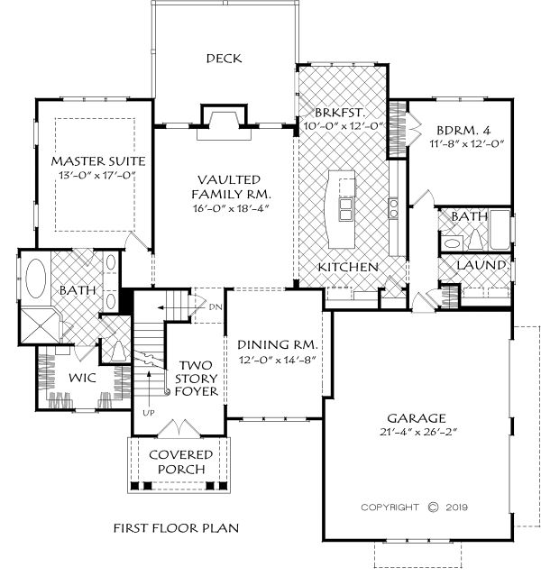 Architectural House Design - Farmhouse Floor Plan - Main Floor Plan #927-1003