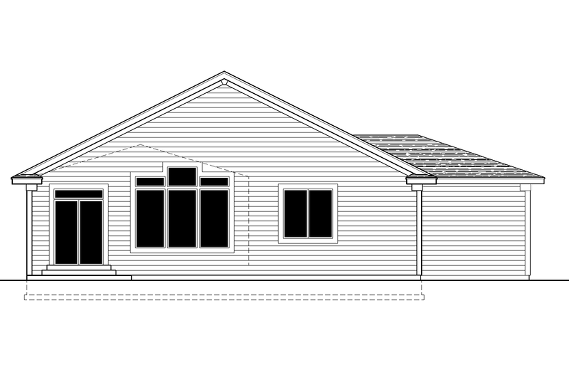 House Design - Exterior - Rear Elevation for Craftsman House Plan #112-183 - 3 bed, 2 bath