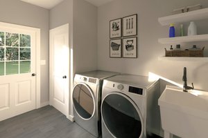 Interior - Laundry for Country House Plan #44-267 - 2 bed, 2 bath
