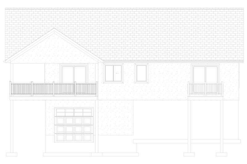 House Plan Design - Exterior - Rear Elevation 2 for Traditional House Plan #1060-409 - 2 bed, 2 bath