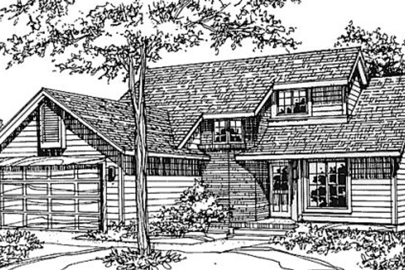 Traditional Style House Plan - 3 Beds 2.5 Baths 1542 Sq/Ft Plan #320-379
