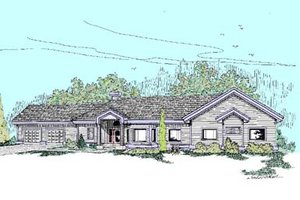 Ranch Exterior - Front Elevation Plan #60-437