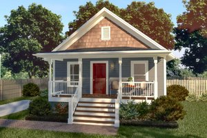 Cottage Exterior - Front Elevation Plan #79-111