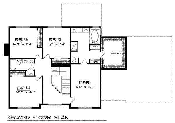 Home Plan - Bungalow Floor Plan - Upper Floor Plan #70-491