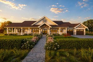 Architectural House Design - Exterior - Front Elevation for Farmhouse House Plan #1101-67 - 4 bed, 4.5 bath