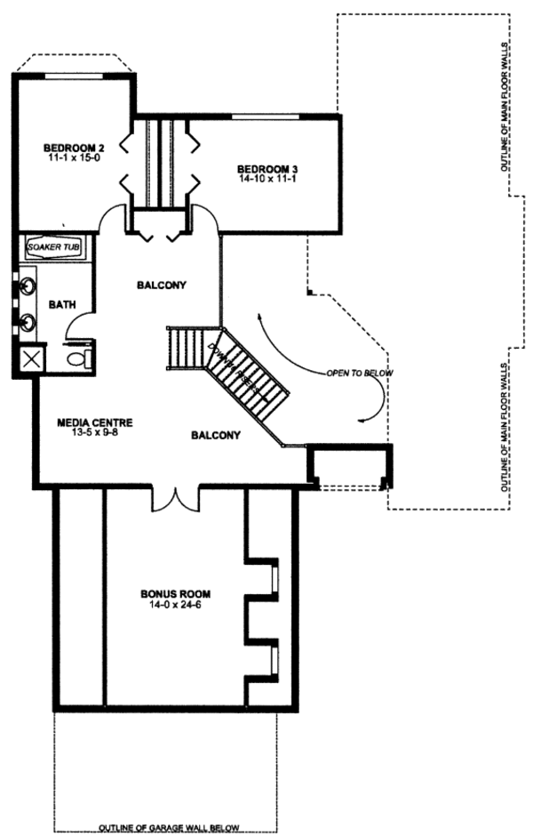 House Plan Design - Mediterranean Floor Plan - Upper Floor Plan #126-148