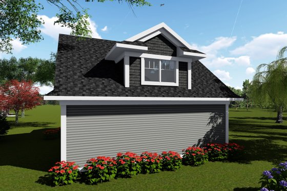 Exterior - Rear Elevation for Traditional House Plan #70-1408, 0 bath