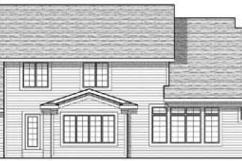 Home Plan - Exterior - Rear Elevation for Craftsman House Plan #70-623 - 4 bed, 2.5 bath