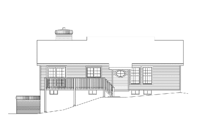 Dream House Plan - Exterior - Rear Elevation for Traditional House Plan #57-157 - 3 bed, 2 bath