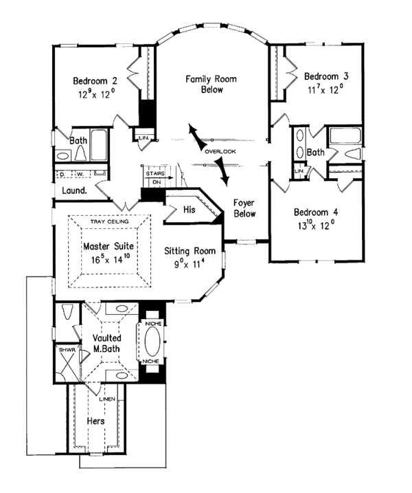 House Design - Country Floor Plan - Upper Floor Plan #927-654