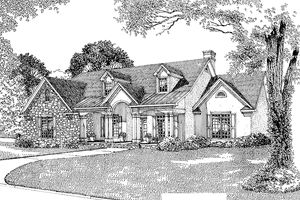 Country Exterior - Front Elevation Plan #17-2716