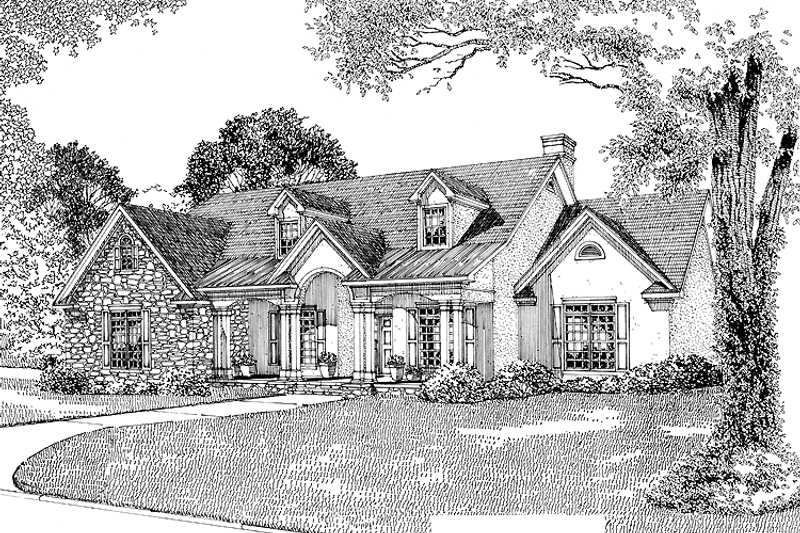 Dream House Plan - Country Exterior - Front Elevation Plan #17-2716