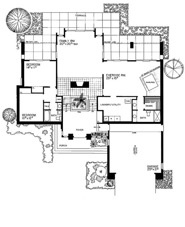 Dream House Plan - Contemporary Floor Plan - Lower Floor Plan #72-756