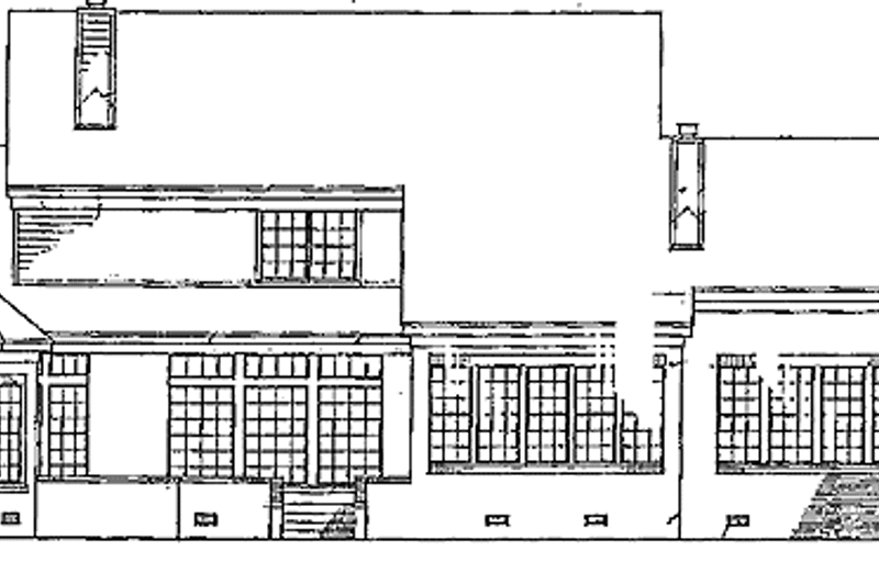 House Blueprint - Exterior - Rear Elevation for Country House Plan #952-56 - 5 bed, 4.5 bath