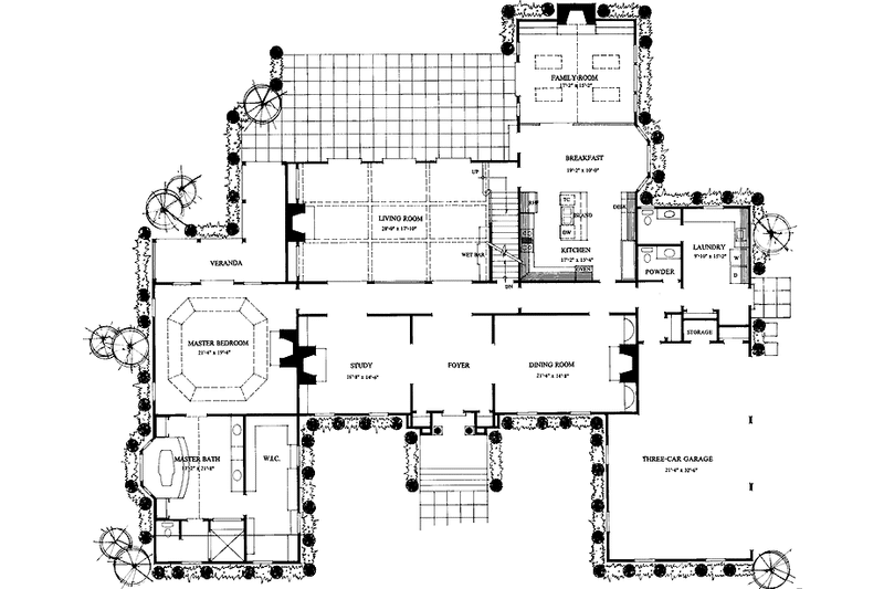 Dream House Plan - Floor Plan - Main Floor for Classical House Plan #429-155 - 5 bed, 5.5 bath
