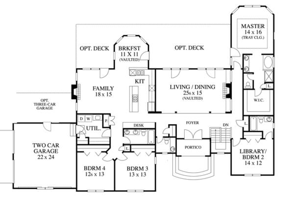 Architectural House Design - Country Floor Plan - Main Floor Plan #1053-57