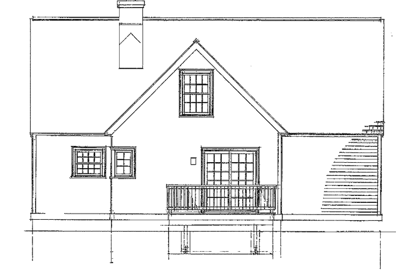 Home Plan - Exterior - Rear Elevation for Colonial House Plan #1016-74 - 4 bed, 2.5 bath