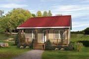 Cottage Style House Plan - 1 Beds 1 Baths 676 Sq/Ft Plan #22-122 