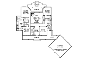 Floor Plan - Main Floor for Country House Plan #929-807 - 2 bed, 3 bath